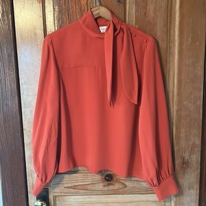 Wilfred Trapeze Blouse- burnt orange